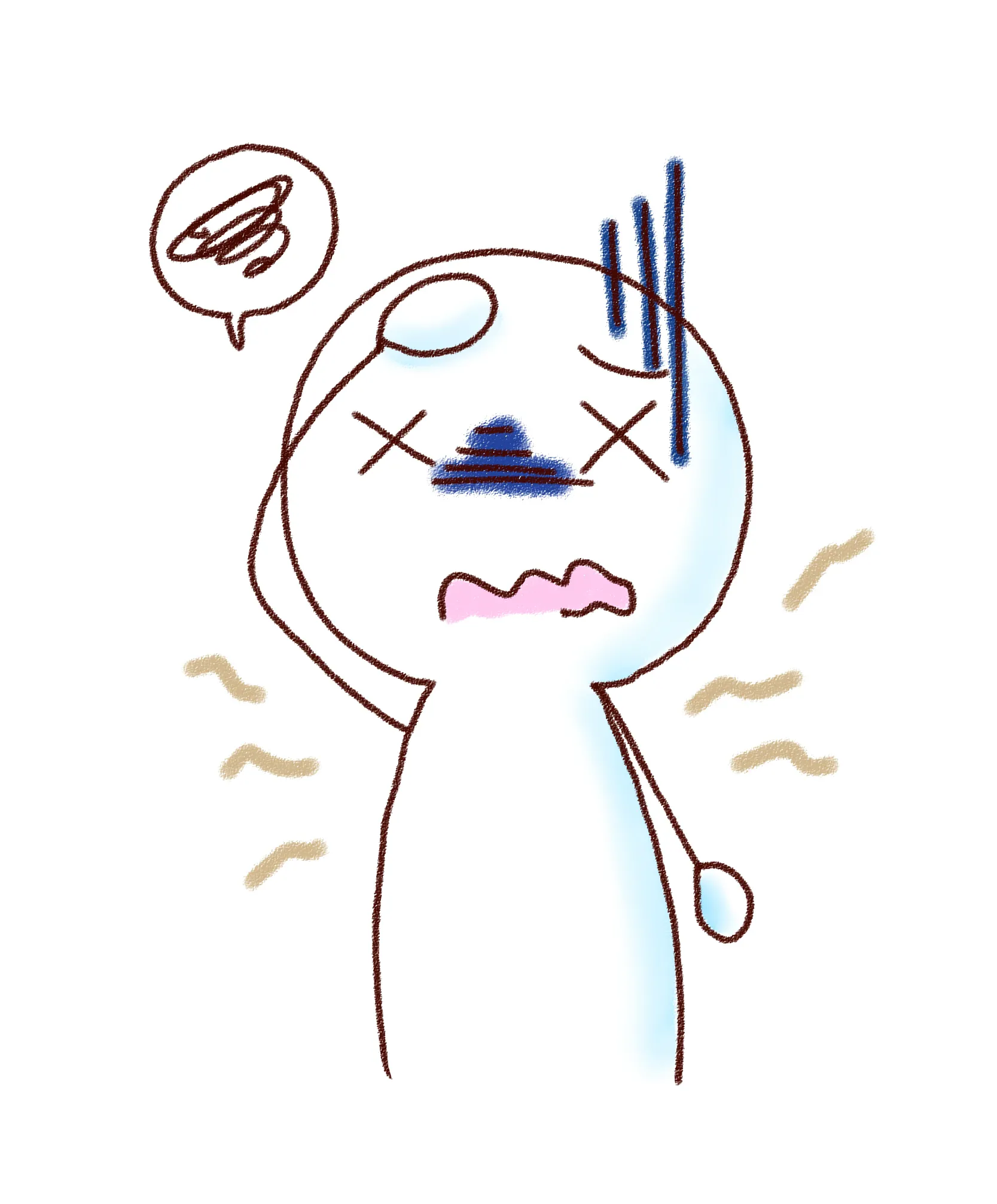 施術後の瞑眩反応(だるさや眠気)について説明を受ける患者さま